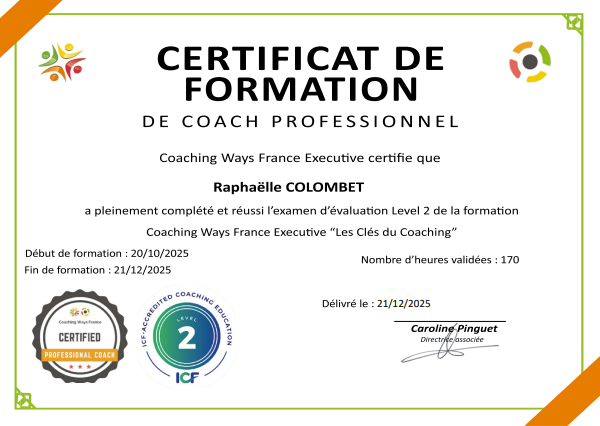 Certificat Level 2 Coaching ways